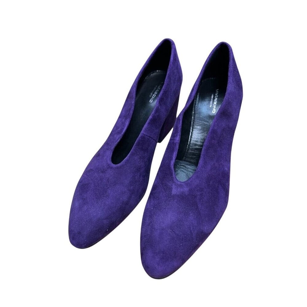 Vagabond Womens Purple Suede Slip-On  Pump Heels Size 41